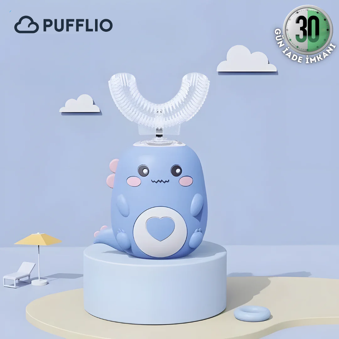 PUFFLIO 360 Derece U Şeklinde Şarjlı Çocuk Diş Fırçası