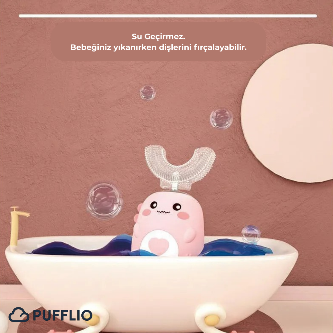 PUFFLIO 360 Derece U Şeklinde Şarjlı Çocuk Diş Fırçası